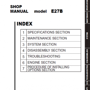 New Holland E27b Compact Excavator Service Manual