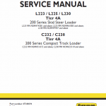New Holland L230, C238 Tier 4a Skidsteer Loader Service Manual