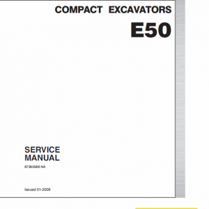 New Holland E50 Compact Excavator Service Manual