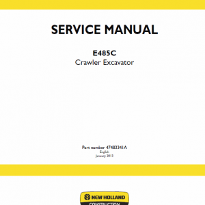 New Holland E485c Crawler Excavator Service Manual