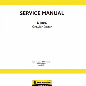 New Holland D180c Crawler Dozer Service Manual