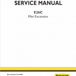 New Holland E26c Mini Excavator Service Manual