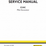 New Holland E30c Mini Excavator Service Manual