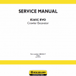 New Holland E265c Evo Excavator Service Manual