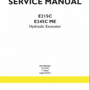New Holland E215c, E245c Crawler Excavator Service Manual