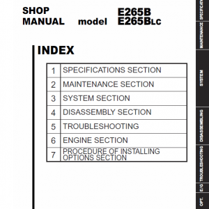 New Holland E265b, E265blc Excavator Service Manual