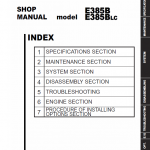 New Holland E385b, E385blc Excavator Service Manual
