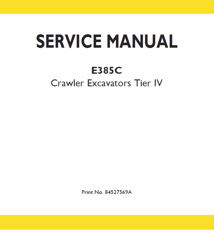 New Holland E385c Tier 4 Excavator Service Manual