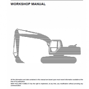 New Holland E485b Rops Excavator Service Manual