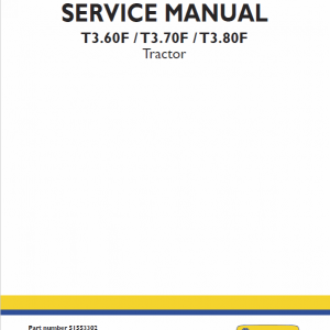 New Holland T3.60f, T3.70f, T3.80f Tractor Service Manual