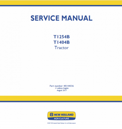 New Holland T1254B, T1404B Tractor Service Manual