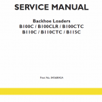 New Holland B100c, B100c Lr, B100c Tc Backhoe Loader Service Manual