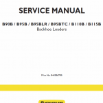 New Holland B110b, B115b Backhoe Loader Service Manual