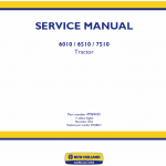 New Holland 6010, 6510, 7510 Tractor Service Manual