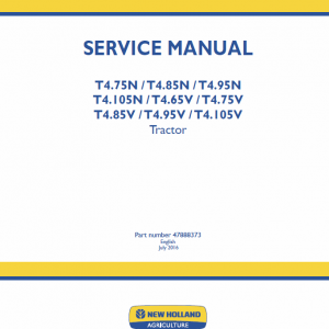 New Holland T4.75n, T4.85n, T4.95n, T4.105n Tractor Service Manual