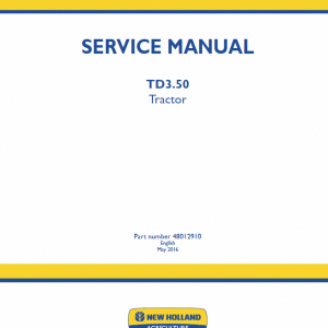New Holland Td3.50 Tractor Service Manual