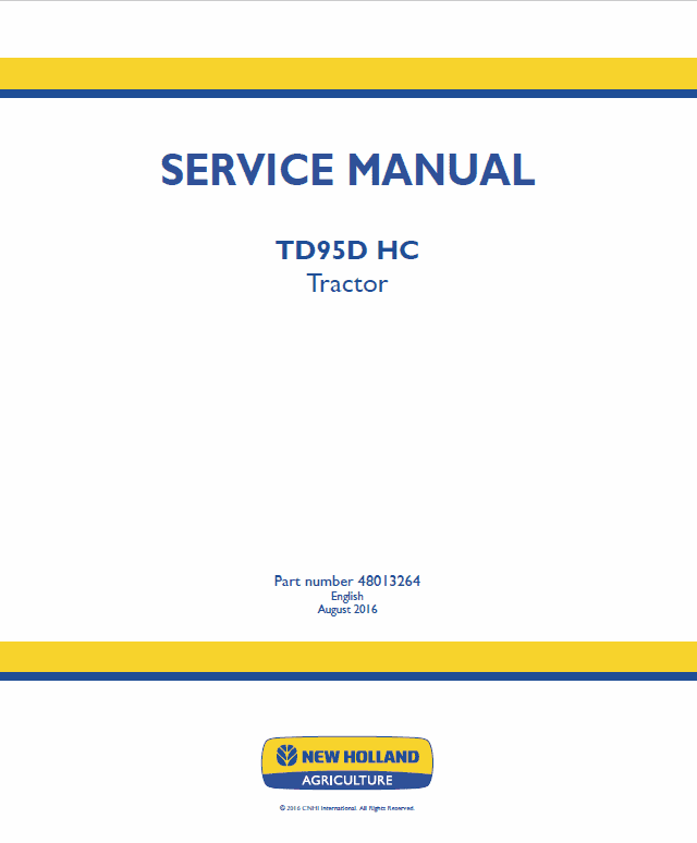 New Holland Td95d Hc Tractor Service Manual