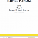 New Holland E27b Tier 3 Compact Excavator Service Manual