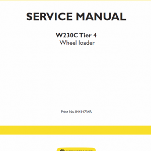 New Holland W230c Tier 4 Wheel Loader Service Manual