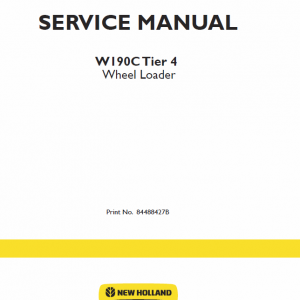New Holland W190c Tier 4 Wheel Loader Service Manual