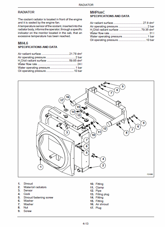 New Holland Mh4.6, Mhplusc Excavator Service Manual