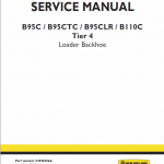 New Holland B95c, B95c Tc, B95c Lr Backhoe Loader Service Manual