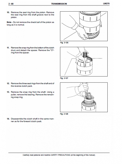 New Holland LW270 Wheel Loaders Service Manual