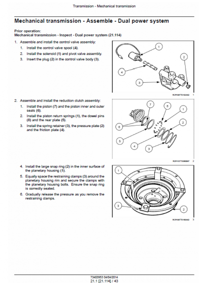 New Holland 7630, 8030 Tractor Service Manual