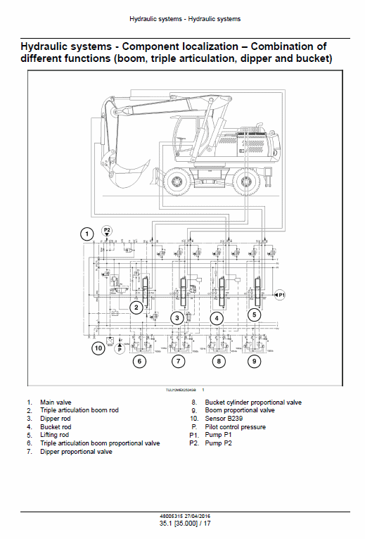 New Holland We210b Wheeled Excavator Service Manual