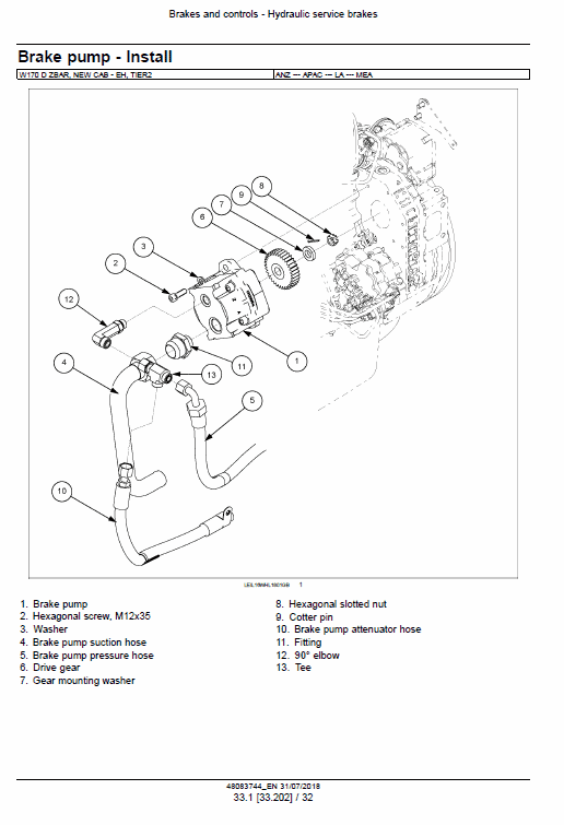 New Holland W130d, W170d Tier 2 Wheel Loader Service Manual