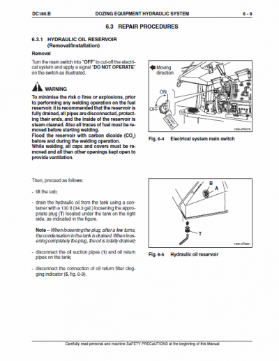 New Holland DC180.B Crawler Dozer Service Manual