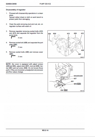 New Holland E265B, E305B ROPS Tier 3 Excavator Service Manual