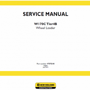 New Holland W130c, W170c Tier 4b Wheel Loader Service Manual
