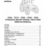 New Holland Straddle Td60, Td70, Td80, Td90, Td95 Tractor Service Manual