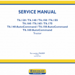 New Holland T6.160, T6.165, T6.175, T6.180 Tractor Service Manual