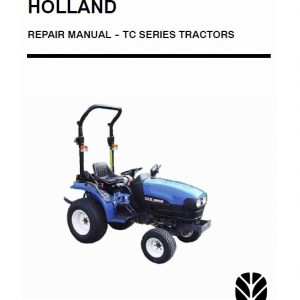 New Holland Tc18, Tc18d, Tc21d, Td24d Tractor Service Manual