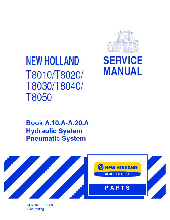 New Holland T8010, T8020, T8030, T8040, T8050 Tractor Service Manual