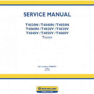 New Holland T4030n, T4040n, T4050n, T4060n Tractor Service Manual