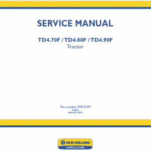 New Holland Td4.70f, Td4.80f, Td4.90f Tractor Service Manual
