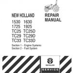 New Holland Tc25, Tc29, Tc33 Tractor Service Manual
