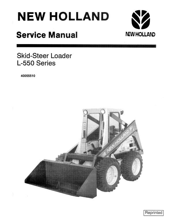 New Holland L550 Skidsteer Loader Service Manual