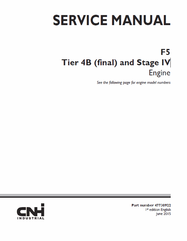 Cnh F5 Tier 4b (final) And Stage Iv Service Manual