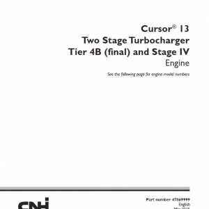 Cursor 13 Two Stage Turbocharger Tier 4b And Stage Iv Engine Service Manual