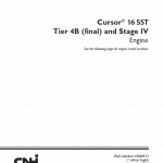 Cursor 16 Sst Tier 4b (final) And Stage Iv Engine Service Manual