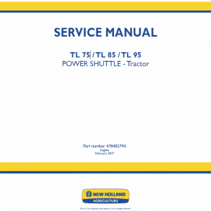 New Holland Tl75, Tl85, Tl95 Tractor Service Manual