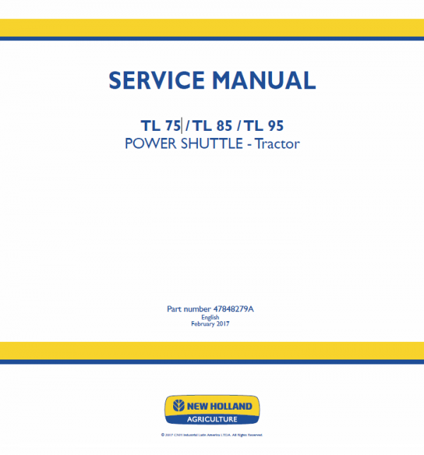New Holland Tl75, Tl85, Tl95 Tractor Service Manual