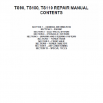 New Holland Ts90, Ts100, Ts110 Tractor Service Manual