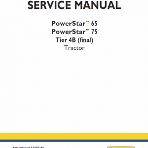 New Holland Powerstar 65, 75 Tractor Service Manual