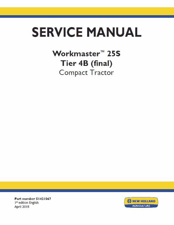 New Holland Workmaster 25s Tractor Service Manual