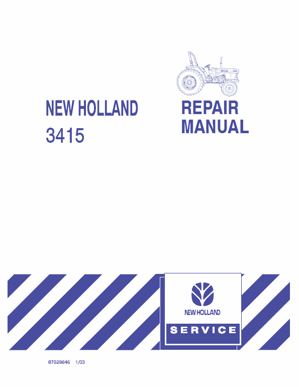 New Holland 3415 Tractor Service Manual